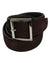Kiton Belt Brown Suede Leather Square Buckle