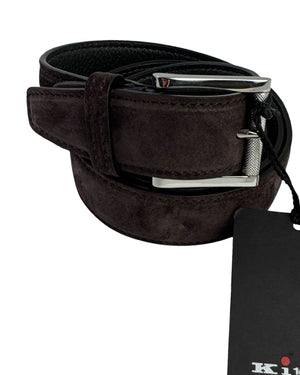 Kiton Belt Brown Suede