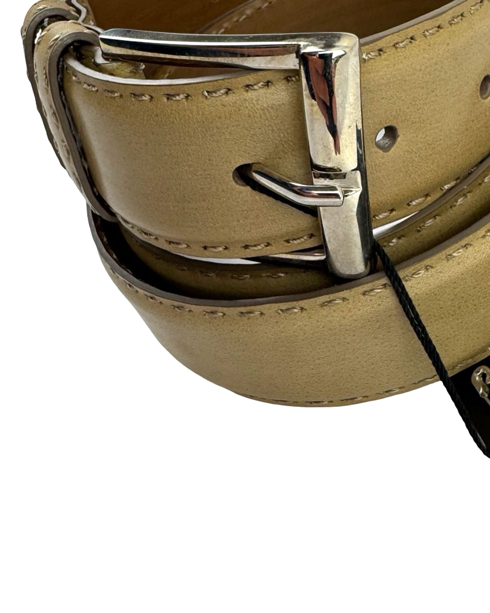 Kiton Leather Belt Tan