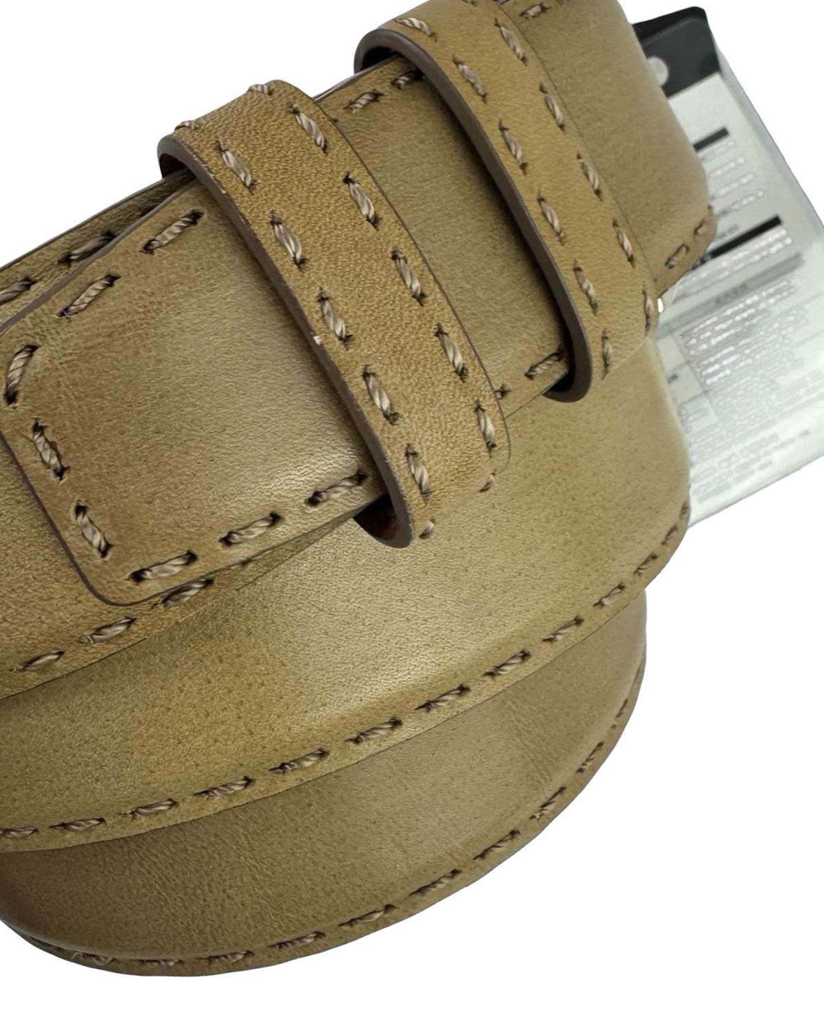 Kiton Leather Belt Tan