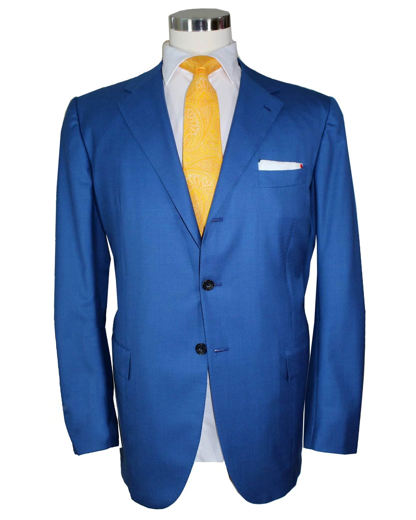 Kiton Suit Blue 14 Micron Wool