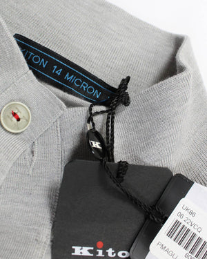 Kiton Sleeveless Wool Cardigan Gray - Button Front EU 52 / L