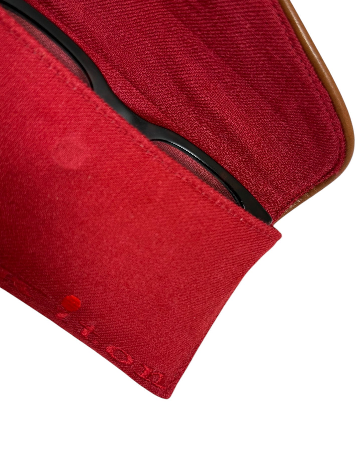 Kiton Eyeglasses Holder - Red Cashmere Eye Glasses Case