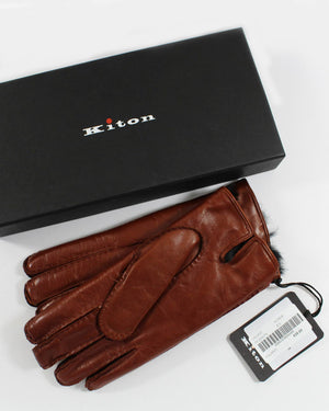 Kiton Leather Gloves Brown S/M - 8 1/2