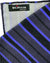 Kiton Pocket Square Purple Gray Black Stripes FINAL SALE