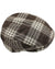 Kiton Soft Cap Cashmere Wool Brown Plaid Form Beret