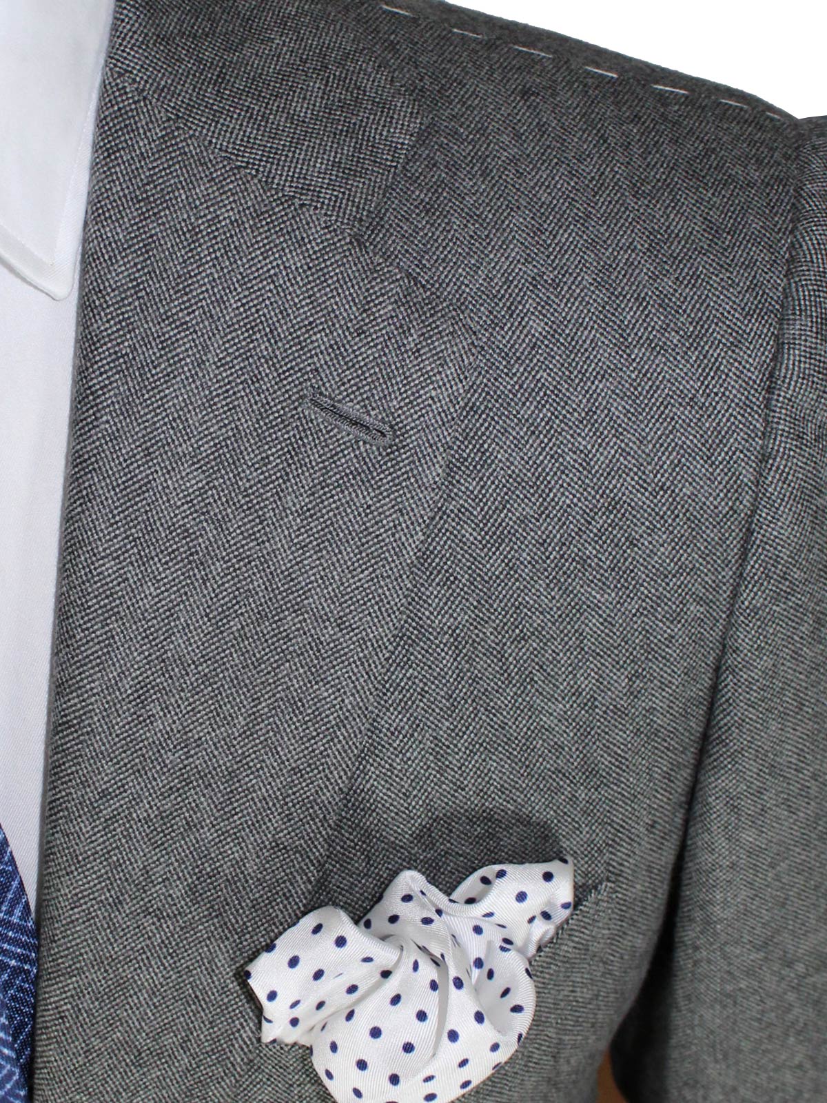 Kiton Sport Coat Gray Herringbone Cashmere