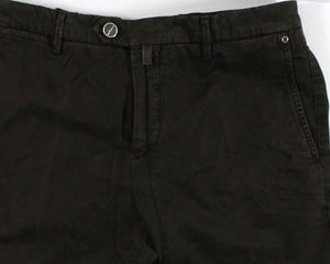 Kiton Casual Pants Dark Brown 5 Pocket Slim Fit 38