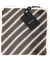 Kiton Silk Pocket Square Brown White Stripes