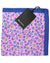 Kiton Silk Pocket Square Navy Pink Leaves