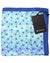 Kiton Silk Pocket Square Navy Sky Blue Floral
