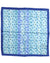 Kiton Silk Pocket Square Navy Sky Blue Floral