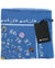 Kiton Silk Pocket Square Dark Blue Novelty Design