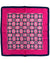 Kiton Silk Pocket Square Pink Dark Navy Medallions