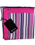 Kiton Silk Pocket Square Pink Navy Stripes