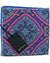 Kiton Silk Pocket Square Dark Blue Purple Paisley Medallions