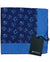 Kiton Silk Pocket Square Navy Blue Dots