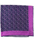 Kiton Silk Pocket Square Purple Dark Blue Floral