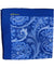 Kiton Silk Pocket Square Royal Blue Sky Blue Ornamental