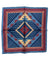 Kiton Silk Pocket Square Dark Blue Maroon Design