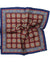 Kiton Silk Pocket Square Bordeaux Blue Red Paisley Medallions