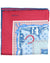 Kiton Silk Pocket Square Red Blue Novelty Geometric