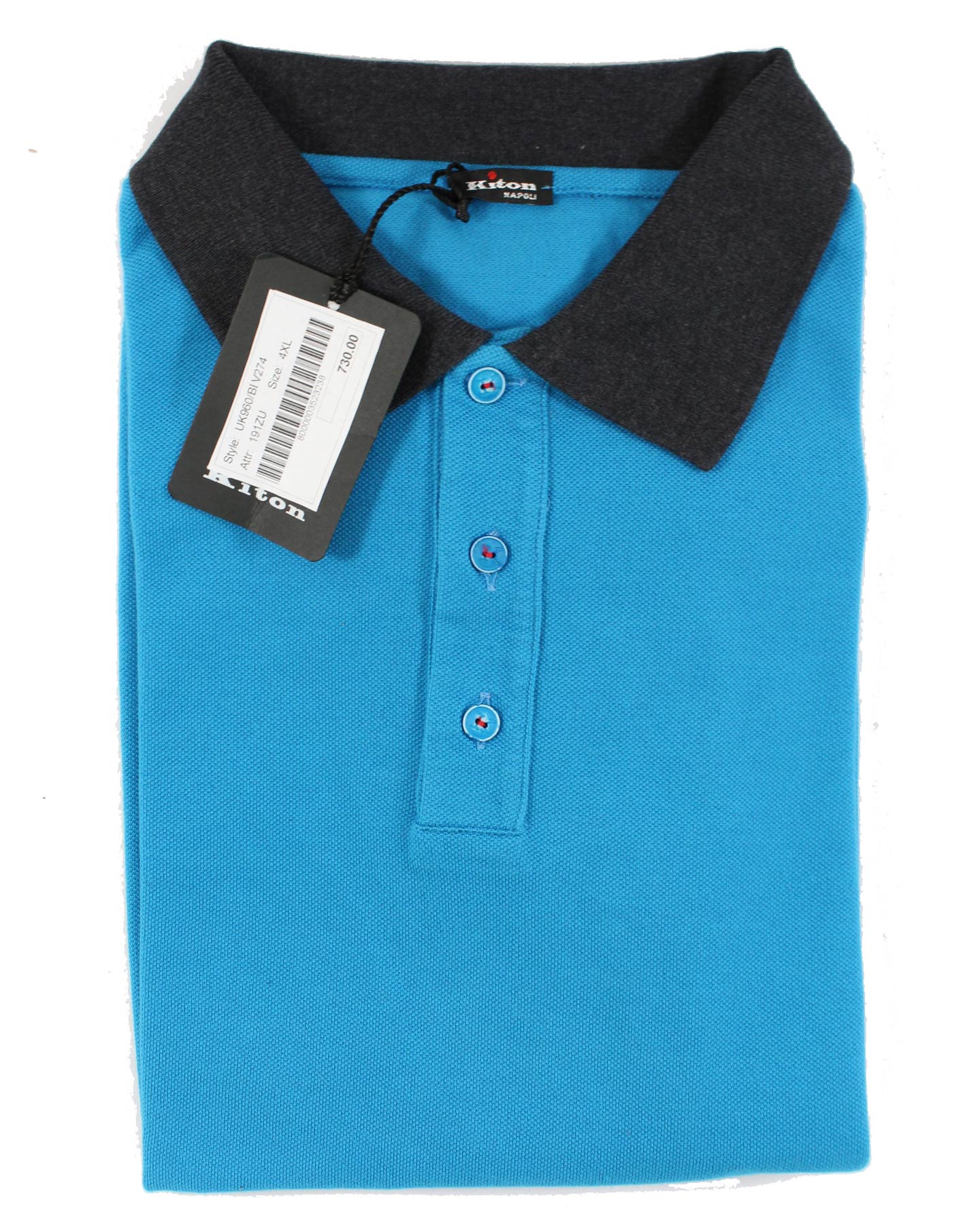 Kiton Polo Shirt Aqua Blue
