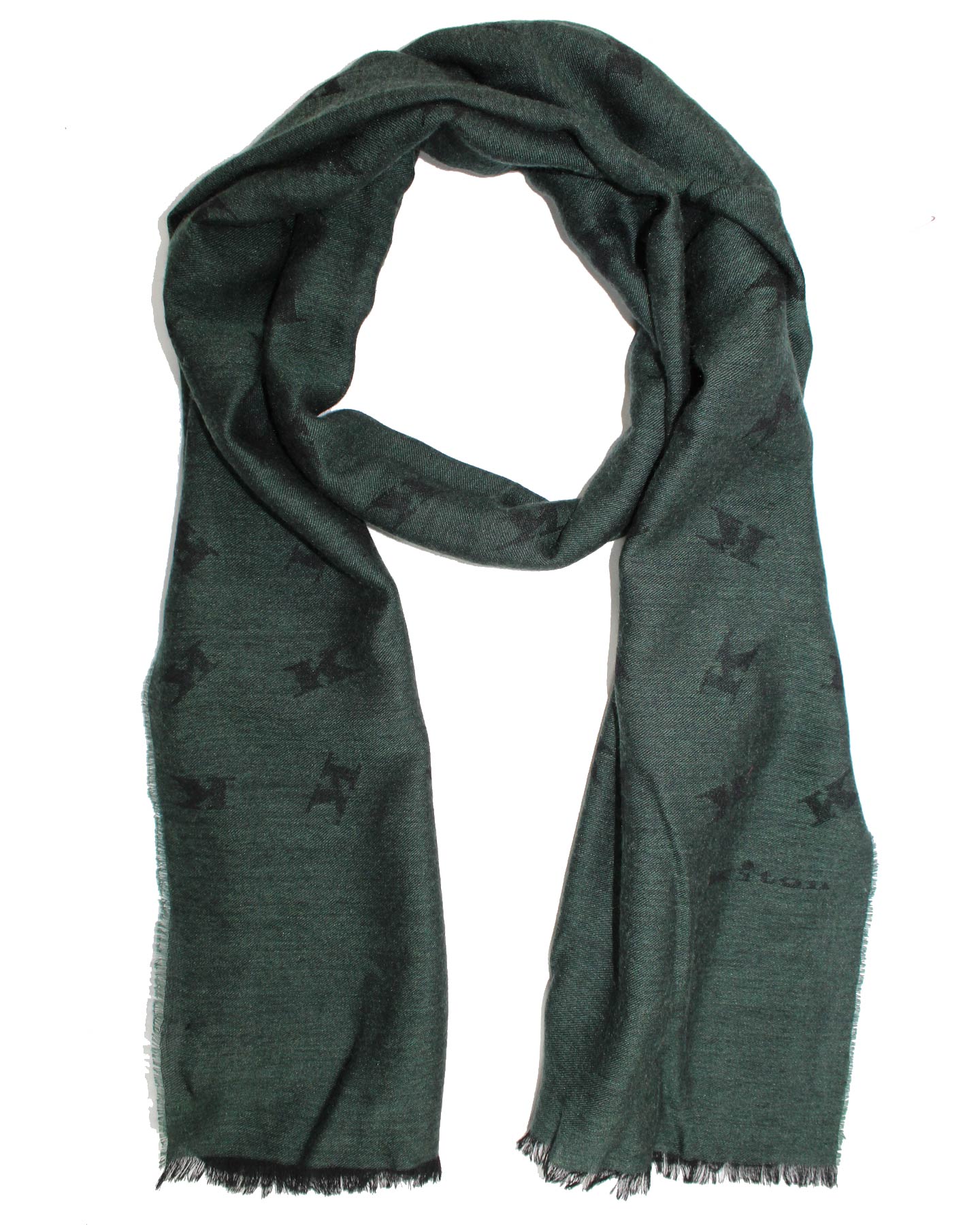 vuitton green scarf