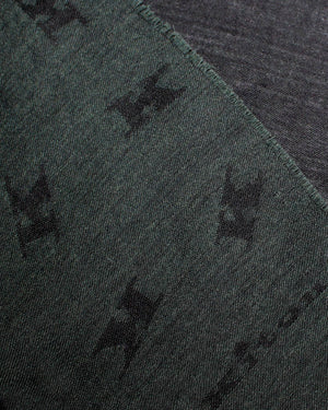 Kiton Scarf Green K Logo Design - Wool Silk Shawl SALE