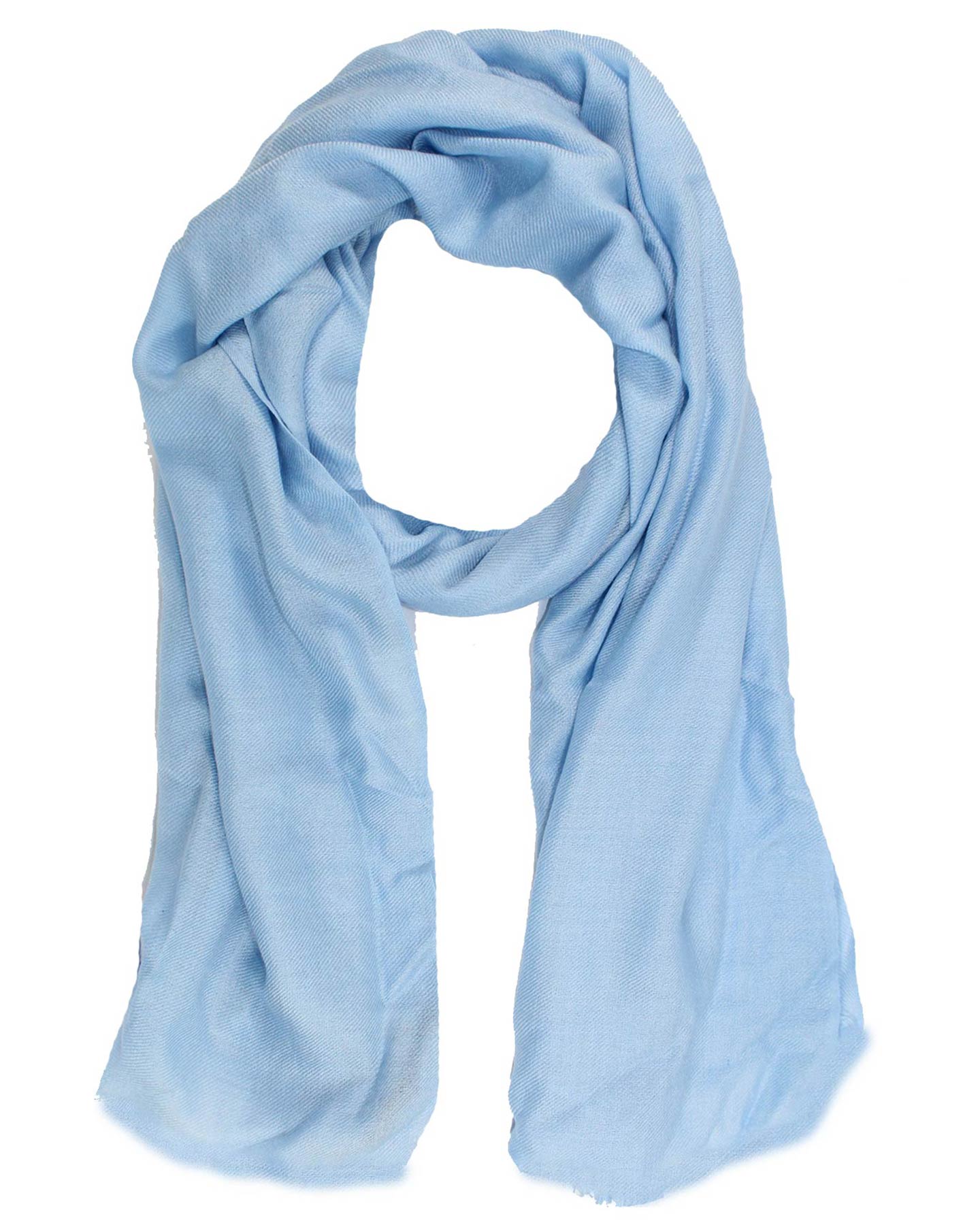 Kiton Cashmere Silk Scarf Solid Periwinkle Blue SALE