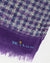 Kiton Scarf Purple Houndstooth - Luxury Cashmere Silk Shawl