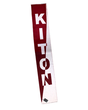 Kiton Scarf Maroon White Logo