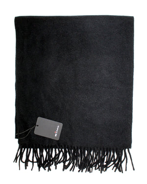 Kiton Cashmere Scarf Black - Men Luxury Shawl