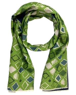 Kiton Silk Scarf Green Design