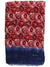Kiton Linen Viscose Scarf Red Navy Floral