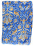 Kiton Scarf Royal Blue Orange Ornamental Design Linen