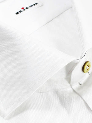 Kiton Dress Shirt White Sartorial Dress Shirt 44 - 17 1/2 SALE
