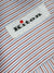Kiton Dress Shirt White Red Blue Stripes Spread Collar