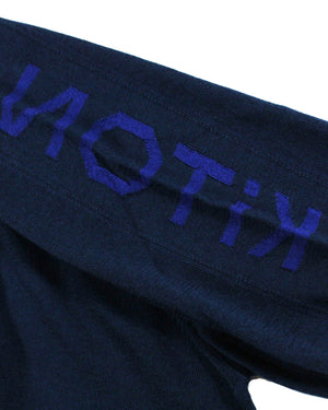 Kiton Short Sleeve Sweater Navy Royal Blue Logo Sleeves EU 50/ M SALE