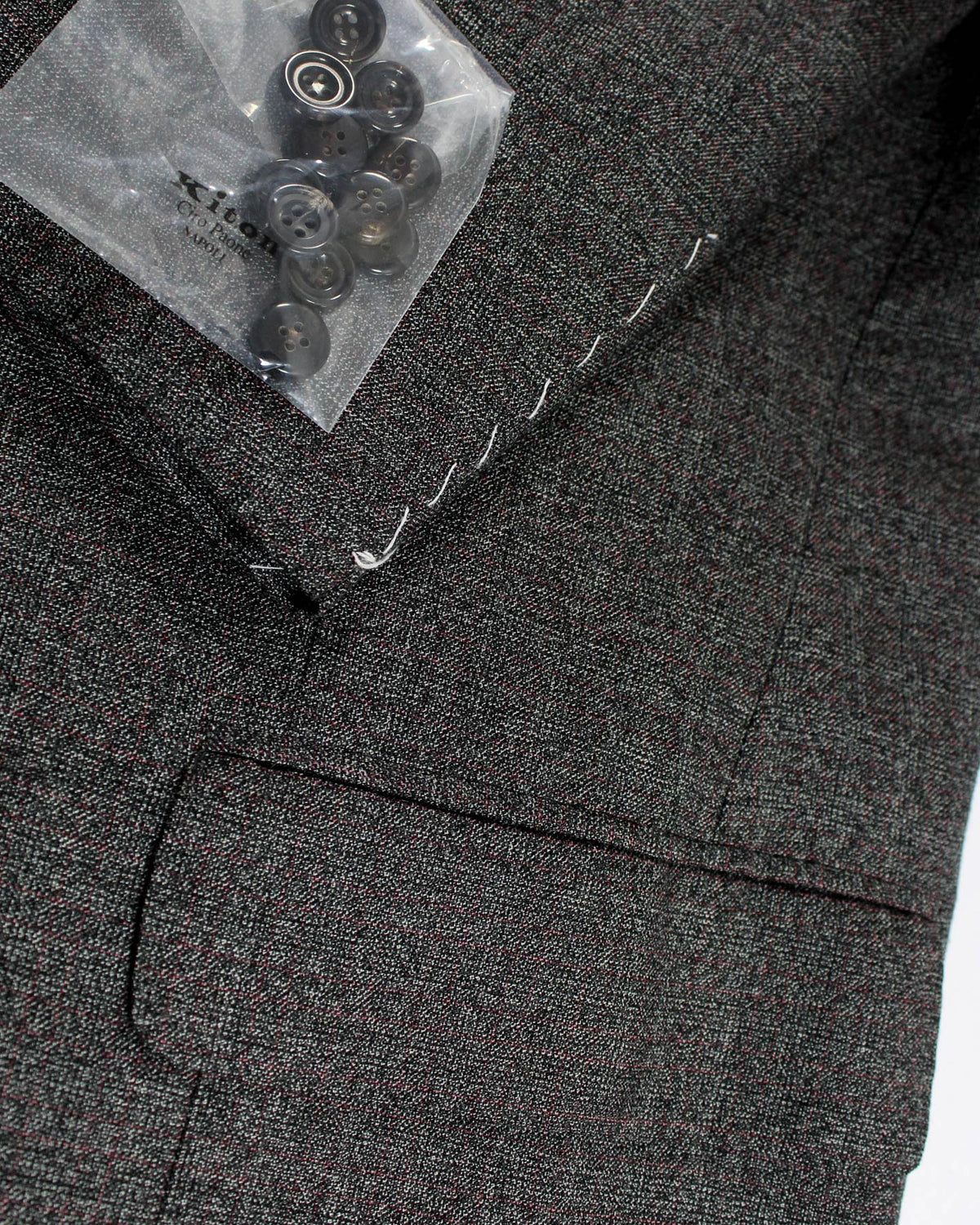 Kiton Cashmere Suit Bespoke Gray Check Plaid EU 46 - US 36 R SALE