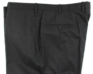 Kiton Men Suit Gray Stripes Wool Silk 2 Button EUR 54 - US 42