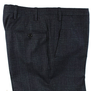 Kiton Suit Dark Blue/ Gray Glen Check - 14 Micron Wool Silk EUR 50/ US 40
