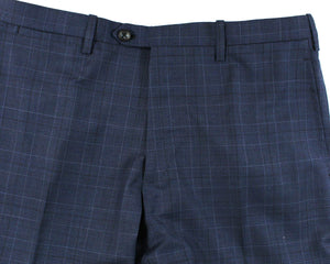 Kiton Suit Dark Blue Plaid