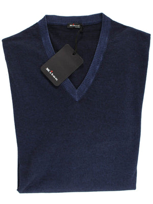 Kiton Cashmere Sweater Dark Blue  Hand Dyed