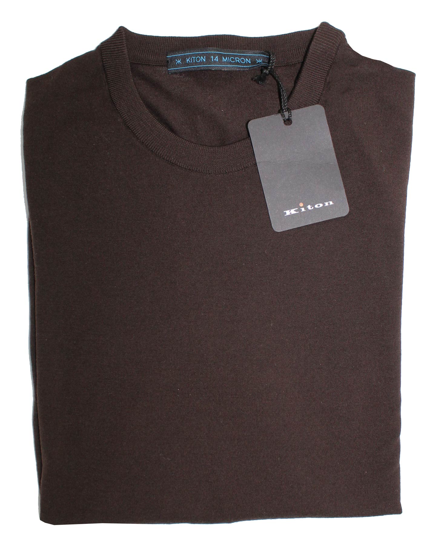 Kiton Sweater Dark Brown 14 Micron