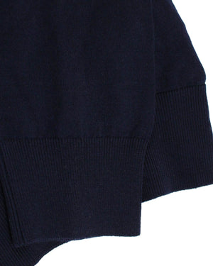 Kiton Wool Sweater Dark Navy V-Neck