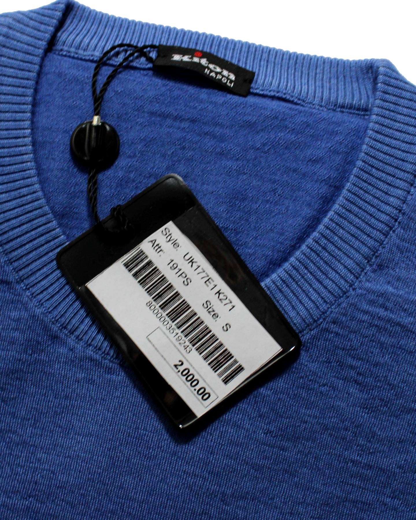 Kiton Cashmere Silk Sweater Blue New