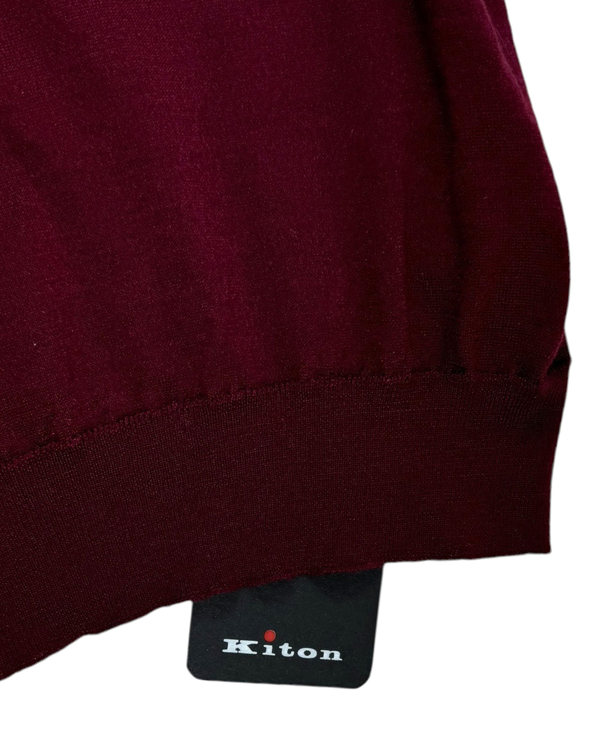 Kiton Sleeveless Sweater Bordeaux Cashmere Silk V-Neck EU 50 / M SALE