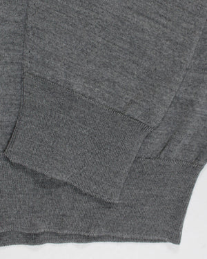 Kiton Wool Sweater Gray V-Neck Men Collection