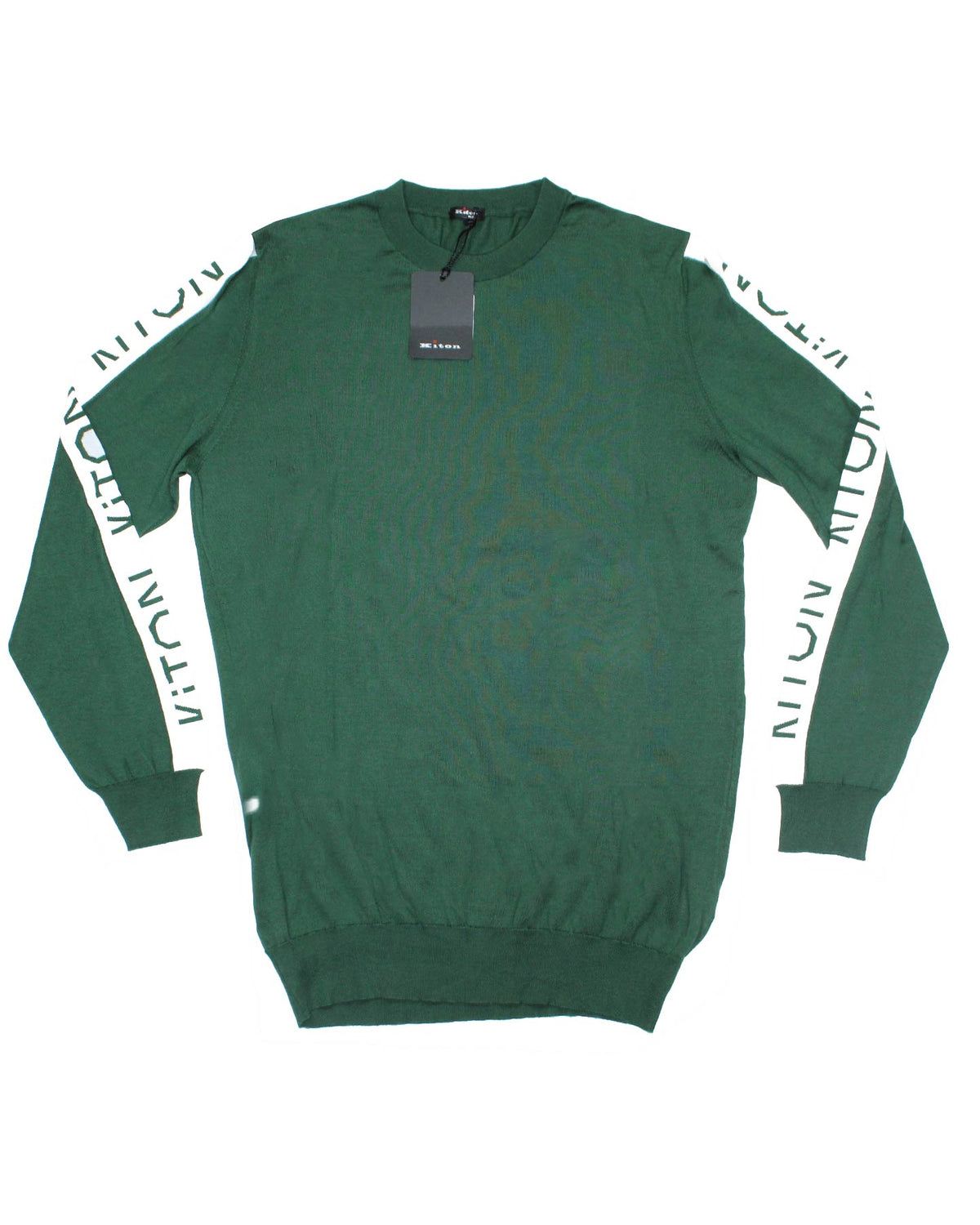 Kiton Sweater Green Logo - Long Sleeve T-Shirt SALE